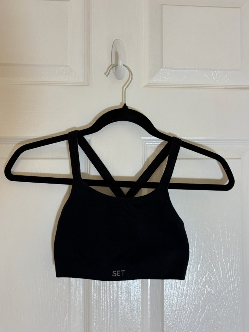 SET Active Black Strappy Crossback Sports Bra